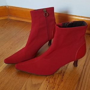Donald J Pliner Red  Ankle Boots size 8N